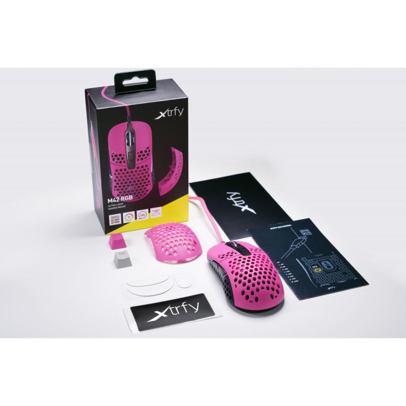 Миша Xtrfy M42 RGB USB Pink