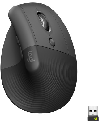 Мишка Logitech Lift Vertical Ergonomic Wireless/Bluetooth for Business Graphite (910-006494)