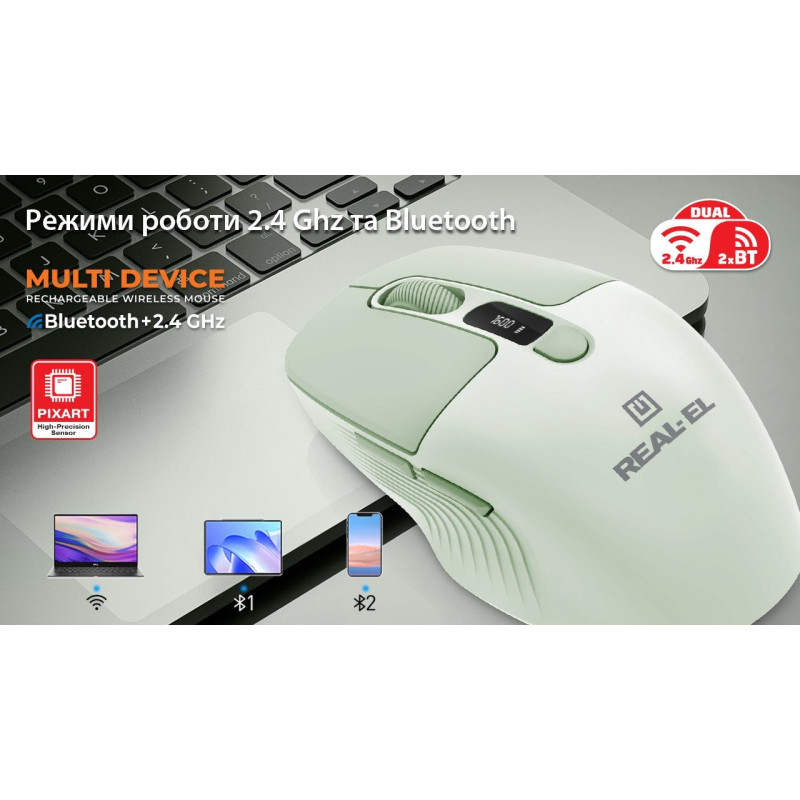 Мишка REAL-EL RM-481W (EL123200060)