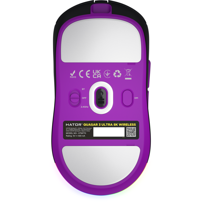 Миша Hator Quasar 3 Ultra 8K бездротова чорна (HTM770)