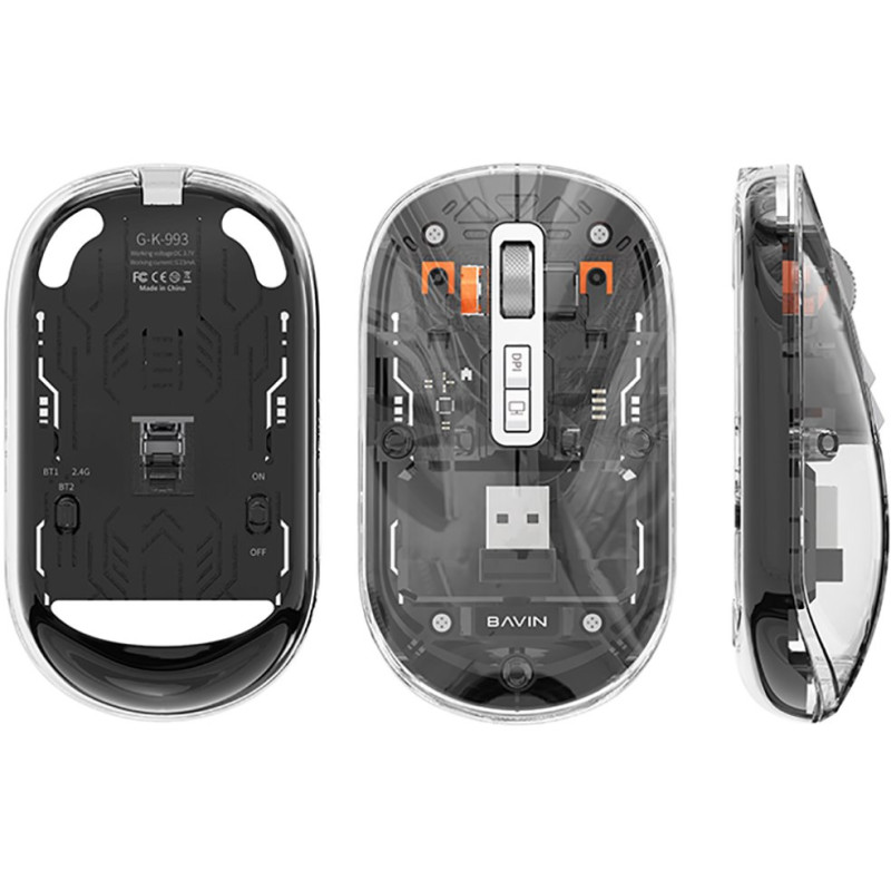 Мишка BAVIN G-K-993 Wireless/Bluetooth Black (G-K-993-BK)