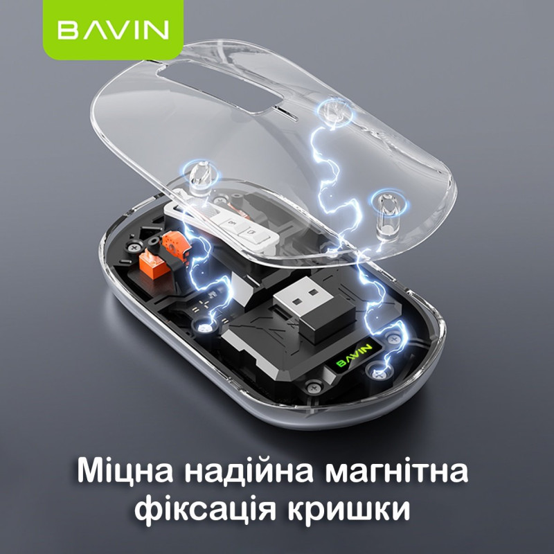 Мишка BAVIN G-K-993 Wireless/Bluetooth Black (G-K-993-BK)