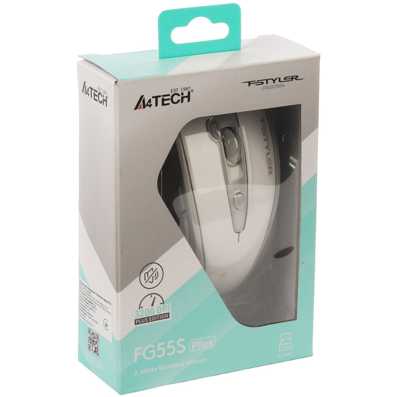 Мишка A4Tech Fstyler FG55S Plus White