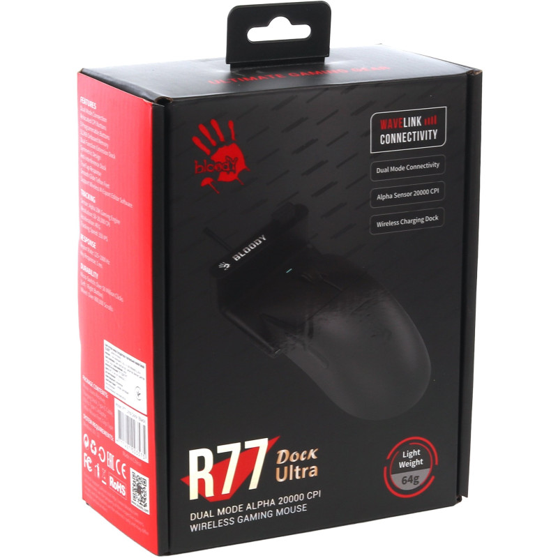 Миша A4Tech  Bloody R77 Ultra Dock Black
