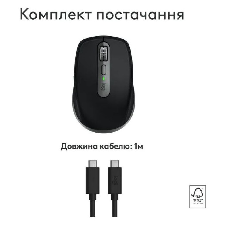 Мишь Logitech MX Anywhere 3S для Mac Space Gray (910-006947)