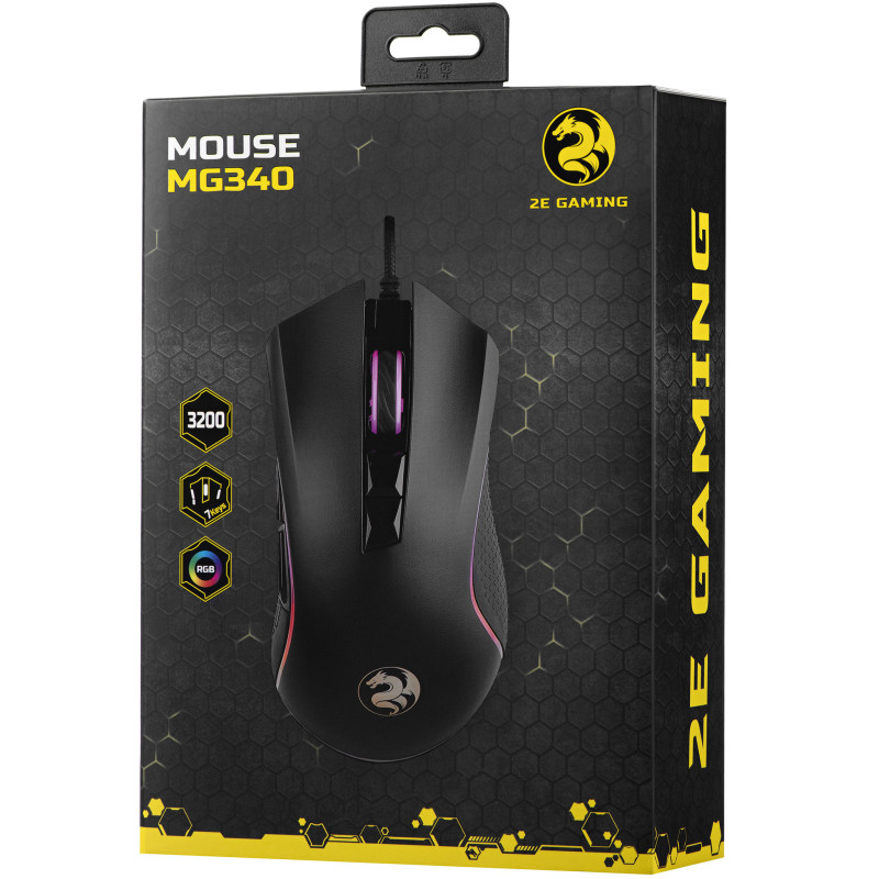 Мишка 2E MG340 RGB USB Black (2E-MG340UB)