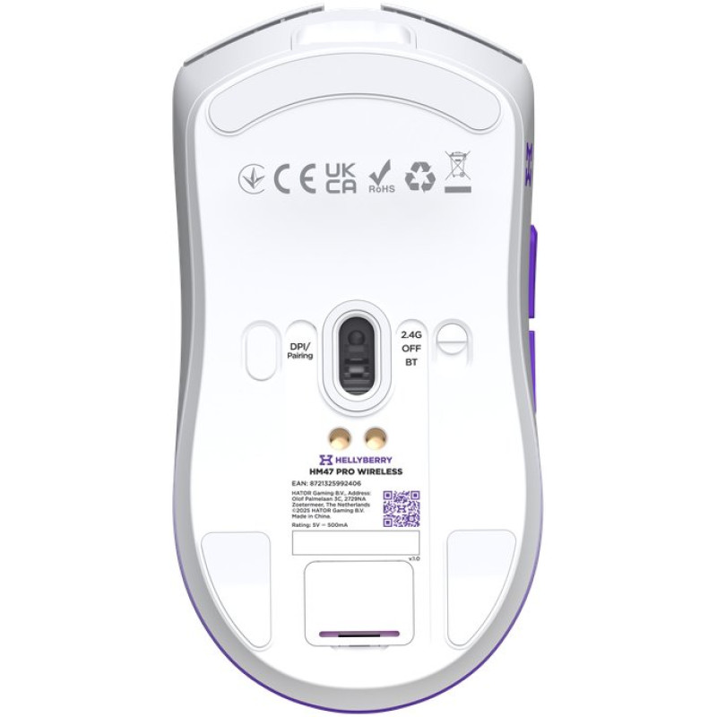 Мишка Hator Hellyberry HM47 Pro Wireless White/Violet Gradient (HM47PRO_white_violet)