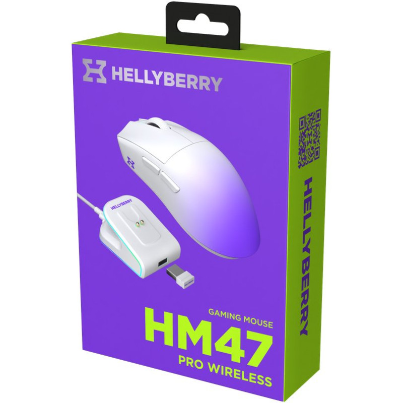 Мишка Hator Hellyberry HM47 Pro Wireless White/Violet Gradient (HM47PRO_white_violet)