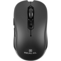 Мишка REAL-EL RM-331W Black (EL123200044)