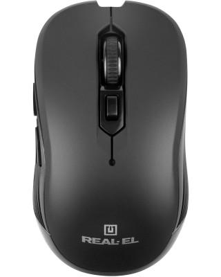 Мишка REAL-EL RM-331W Black (EL123200044)