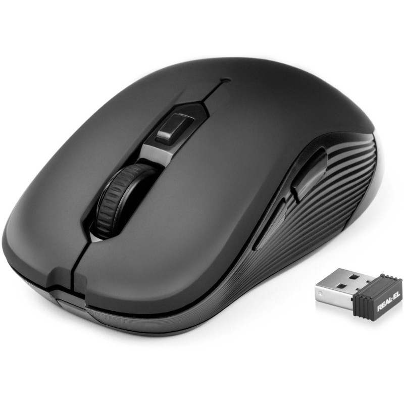 Мишка REAL-EL RM-331W Black (EL123200044)