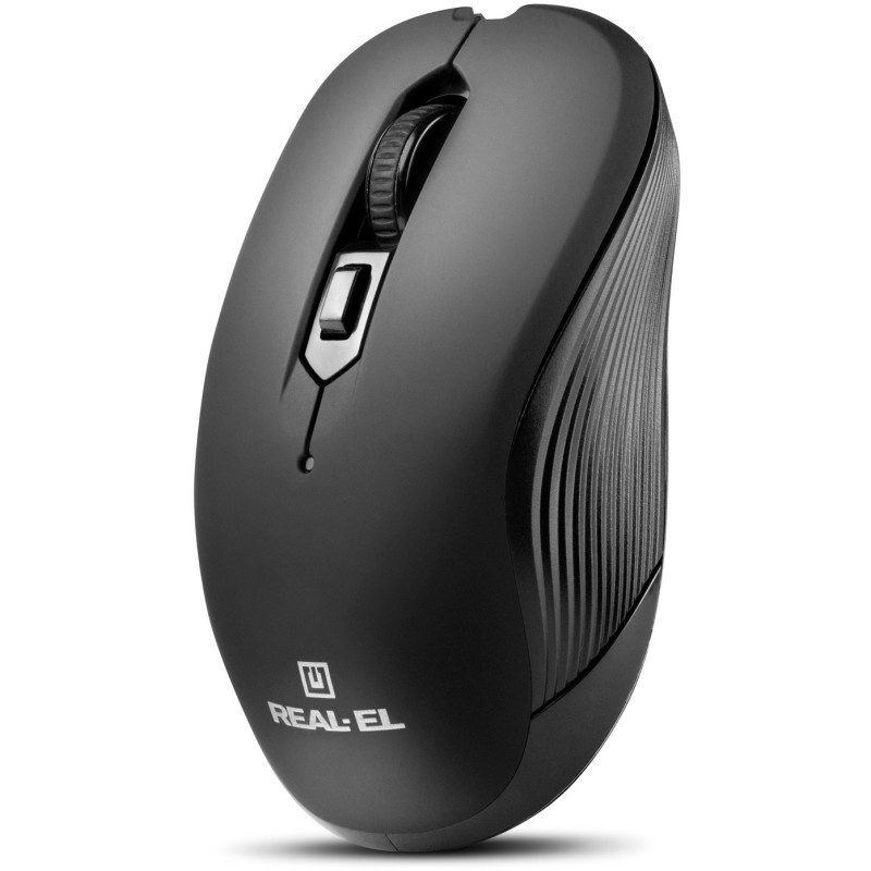 Мишка REAL-EL RM-331W Black (EL123200044)