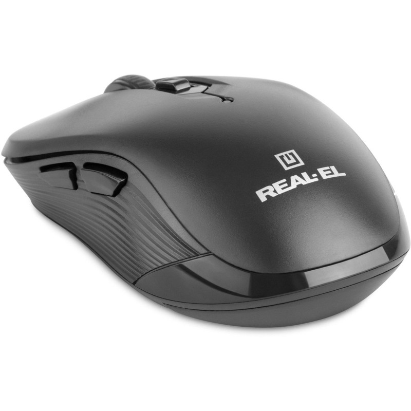 Мишка REAL-EL RM-331W Black (EL123200044)