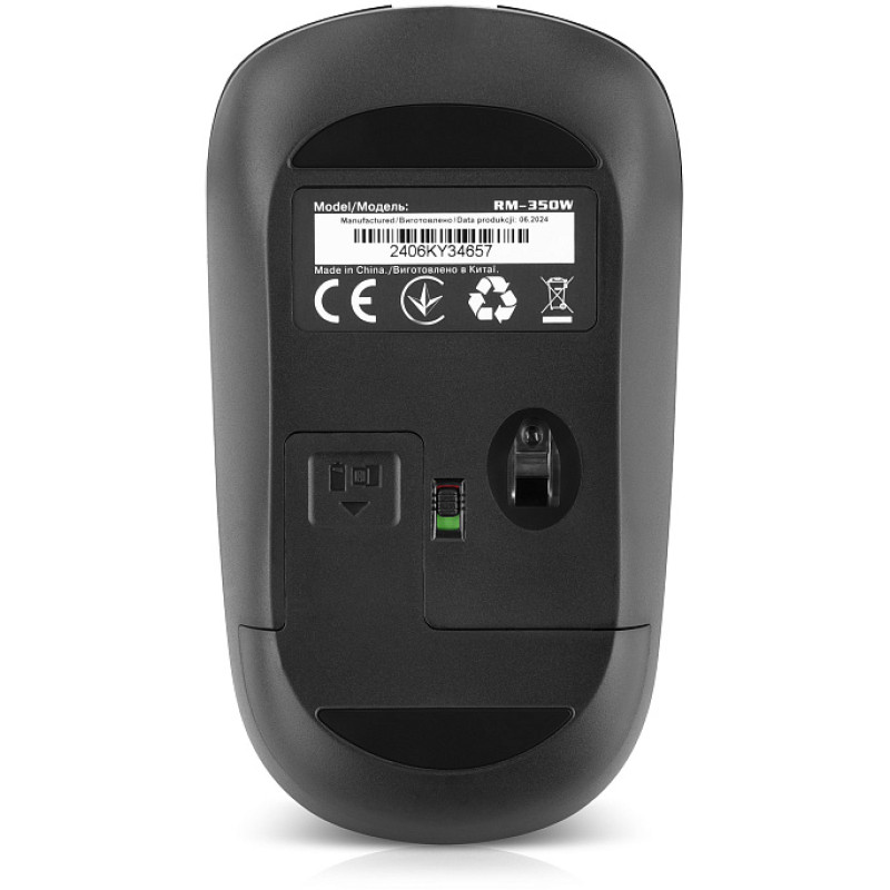 Мишка REAL-EL RM-350W Black (EL123200043)