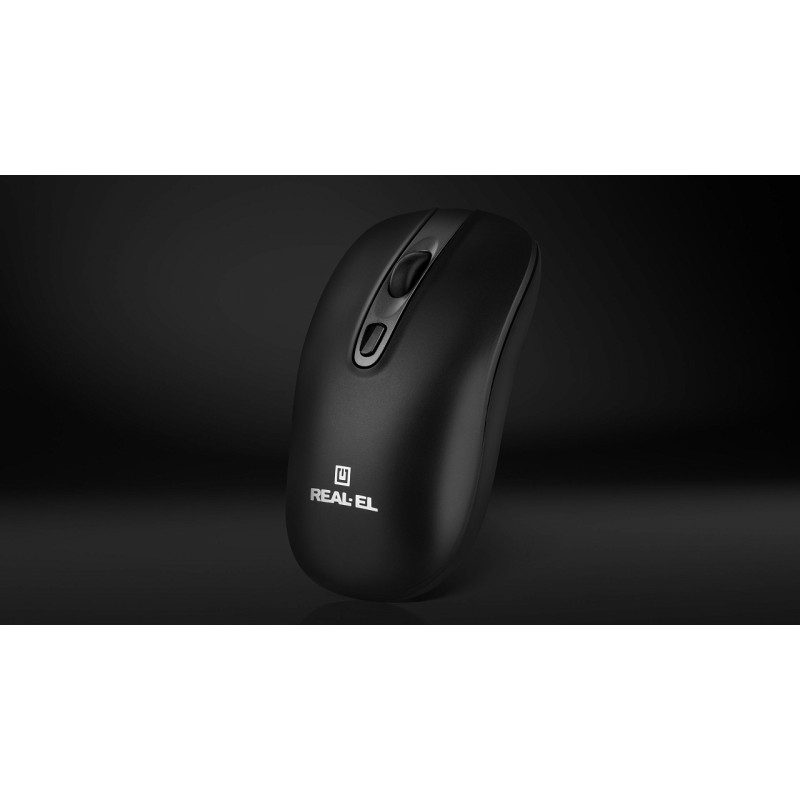 Мишка REAL-EL RM-350W Black (EL123200043)