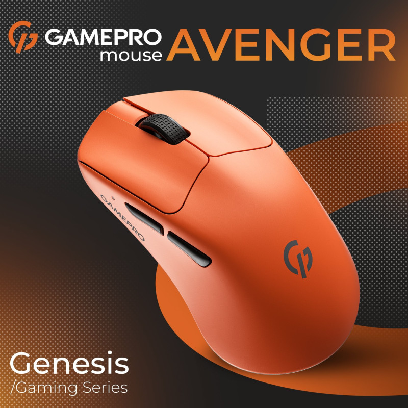 Мишка GamePro Genesis Avenger Wireless/Bluetooth/USB Orange (GM096O)