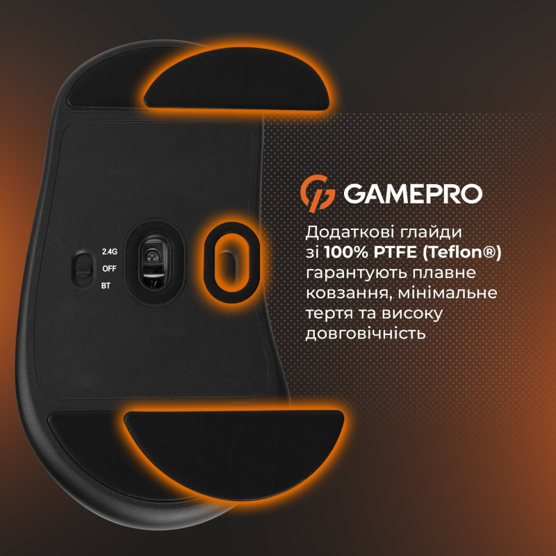 Мишка GamePro Genesis Avenger Wireless/Bluetooth/USB Orange (GM096O)