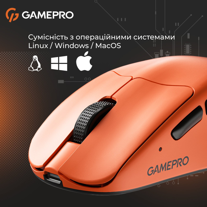 Мишка GamePro Genesis Avenger Wireless/Bluetooth/USB Orange (GM096O)