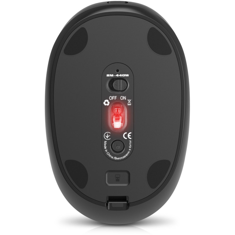 Мишка REAL-EL RM-440W Black (EL123200045)