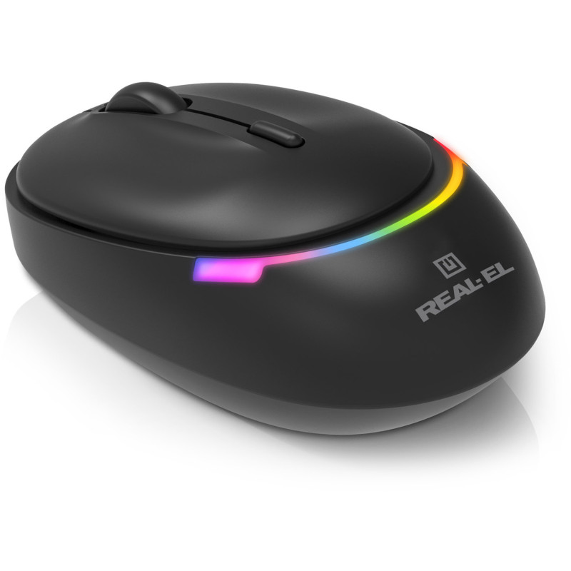 Мишка REAL-EL RM-440W Black (EL123200045)