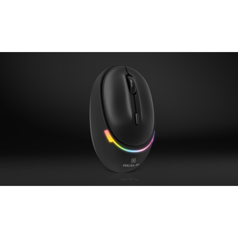 Мишка REAL-EL RM-440W Black (EL123200045)