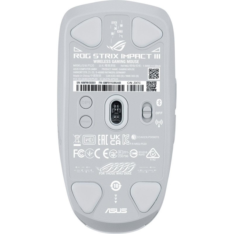 Мишка Asus ROG Strix Impact III White (90MP03D0-BMUA10)