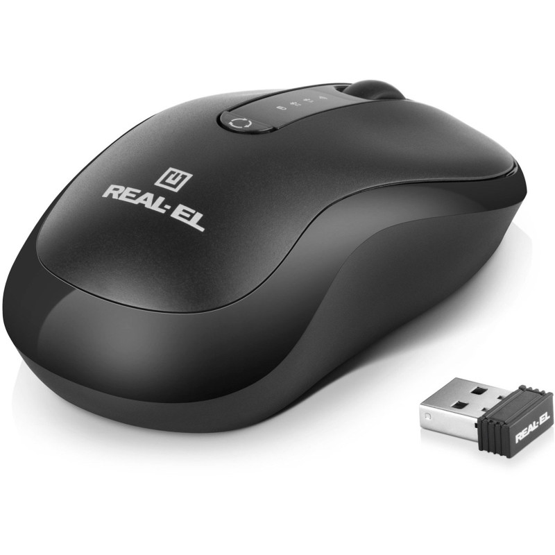 Мишка REAL-EL RM-450W Black (EL123200046)