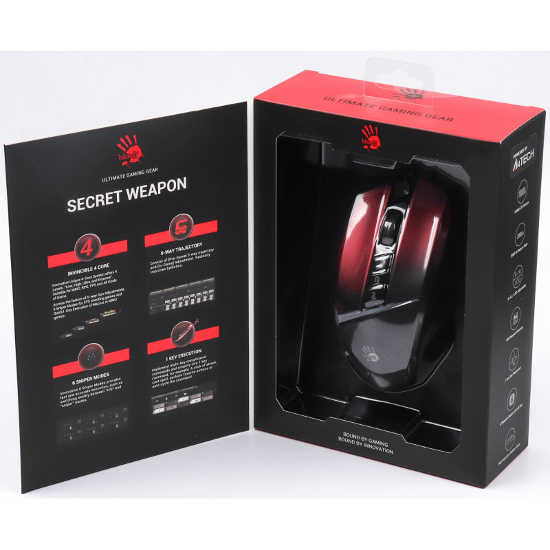 Мишка A4Tech Bloody W60 Max Gradient Red