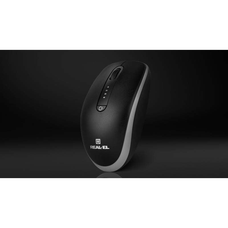 Мишка REAL-EL RM-455W Black (EL123200047)