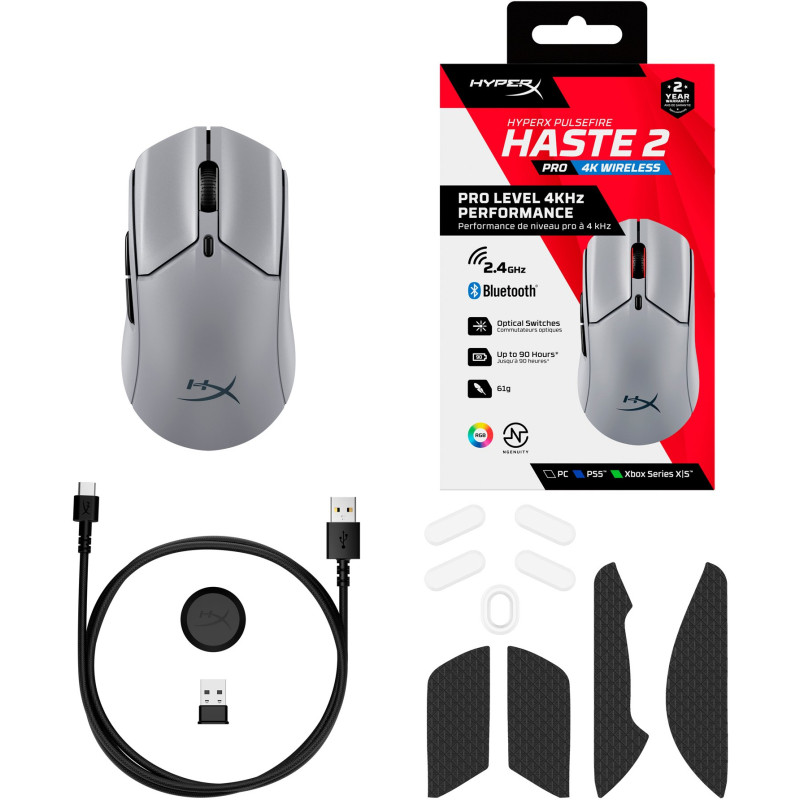 Мишка HyperX Pulsefire Haste 2 Pro Gray (A1KY5AA)