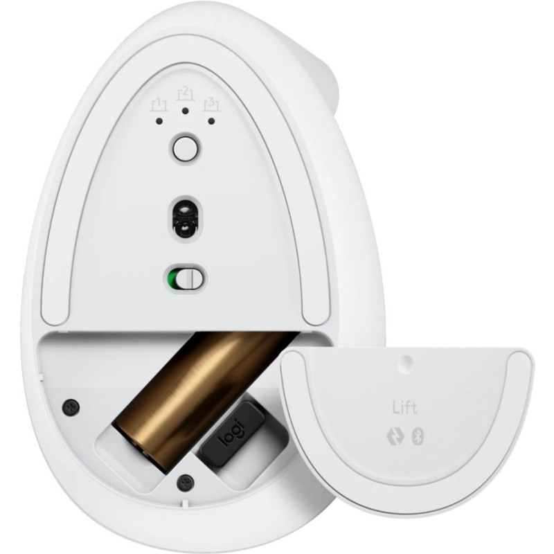 Мишка Logitech Lift Vertical Ergonomic Wireless/Bluetooth for Business Off-white (910-006496)