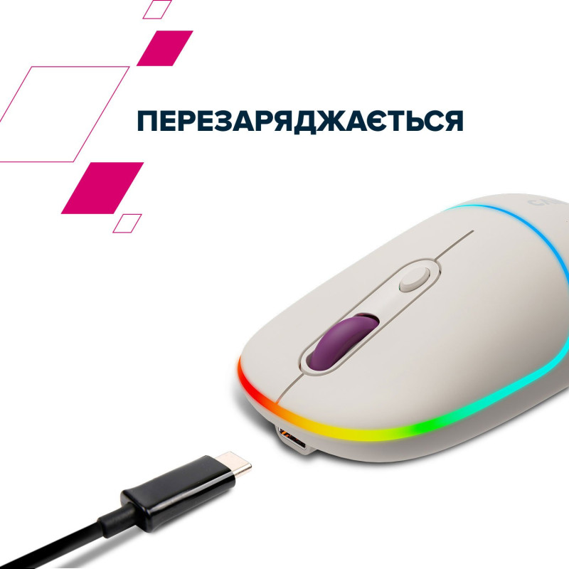 Мишка Canyon MW-22 Dual Band RGB Wireless Rice (CNS-CMSW22RC)