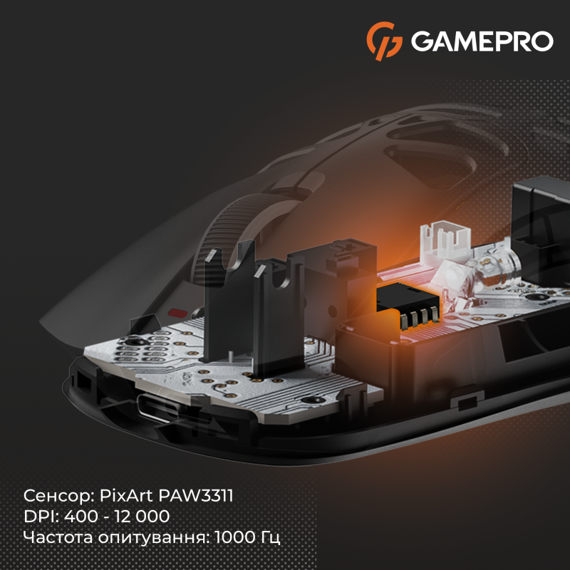 Мишка GamePro Genesis Spider Wireless/Bluetooth/USB Black (GM870B)