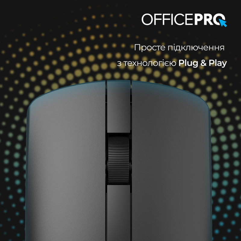 Мишка OfficePro M175B Silent Click Wireless Black