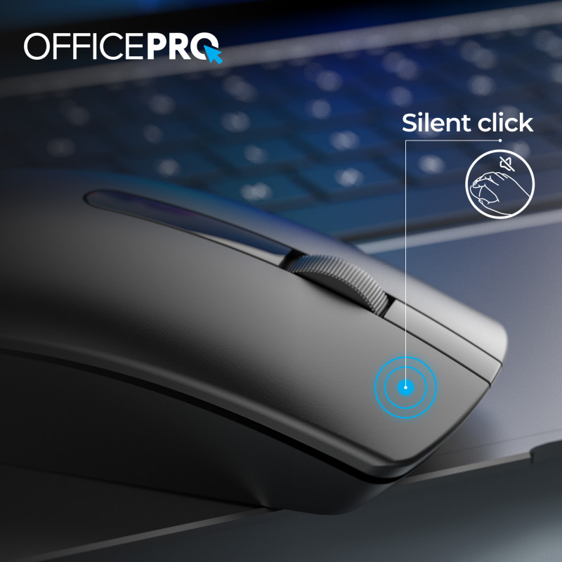 Мишка OfficePro M175B Silent Click Wireless Black