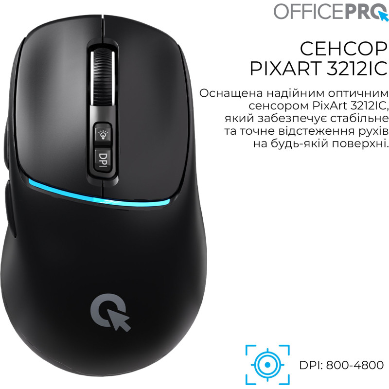 Мишка OfficePro M468B Wireless/Bluetooth Black (M468B)