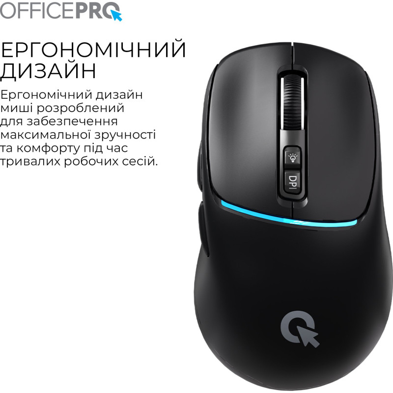 Мишка OfficePro M468B Wireless/Bluetooth Black (M468B)