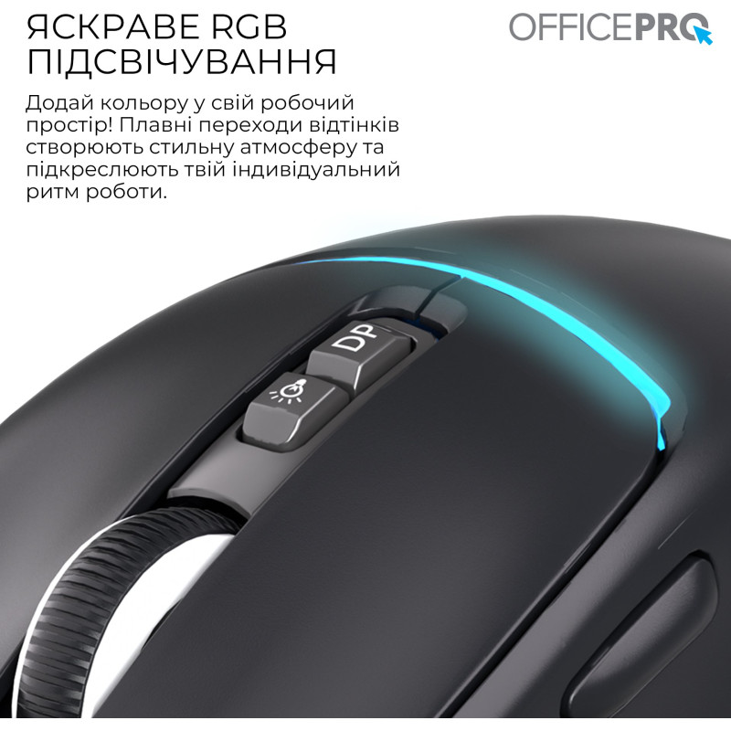Мишка OfficePro M468B Wireless/Bluetooth Black (M468B)