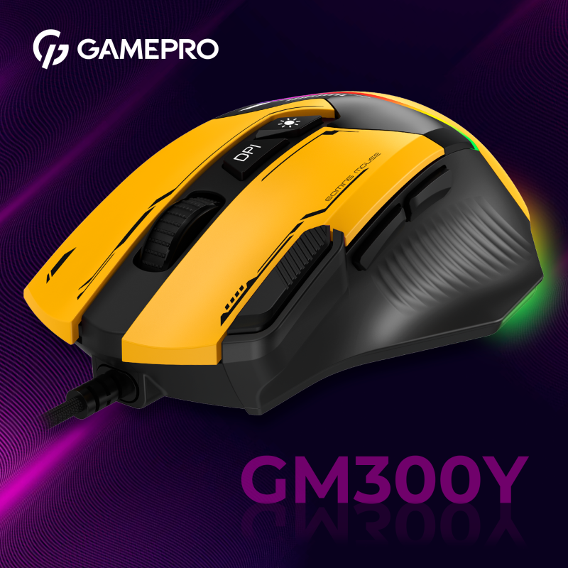 Мишка GamePro GM300Y Yellow/Black