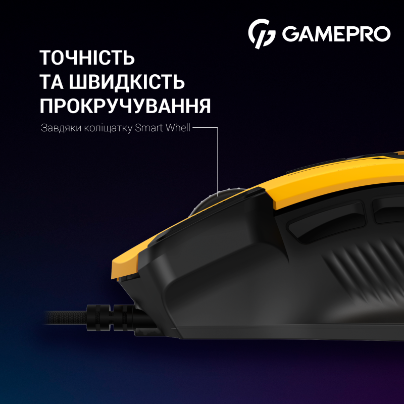 Мишка GamePro GM300Y Yellow/Black