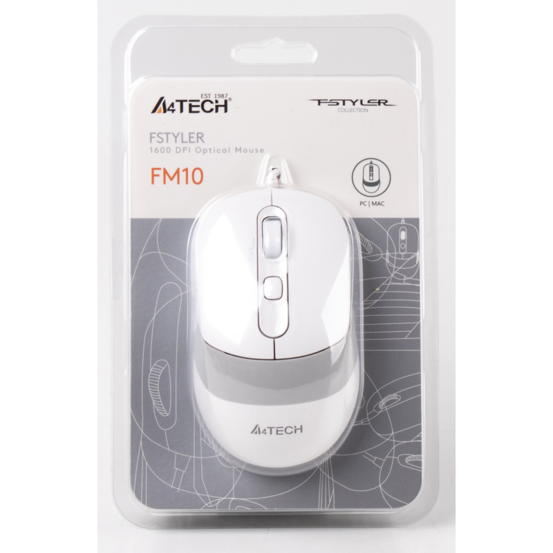 Миша A4Tech FM10 White USB