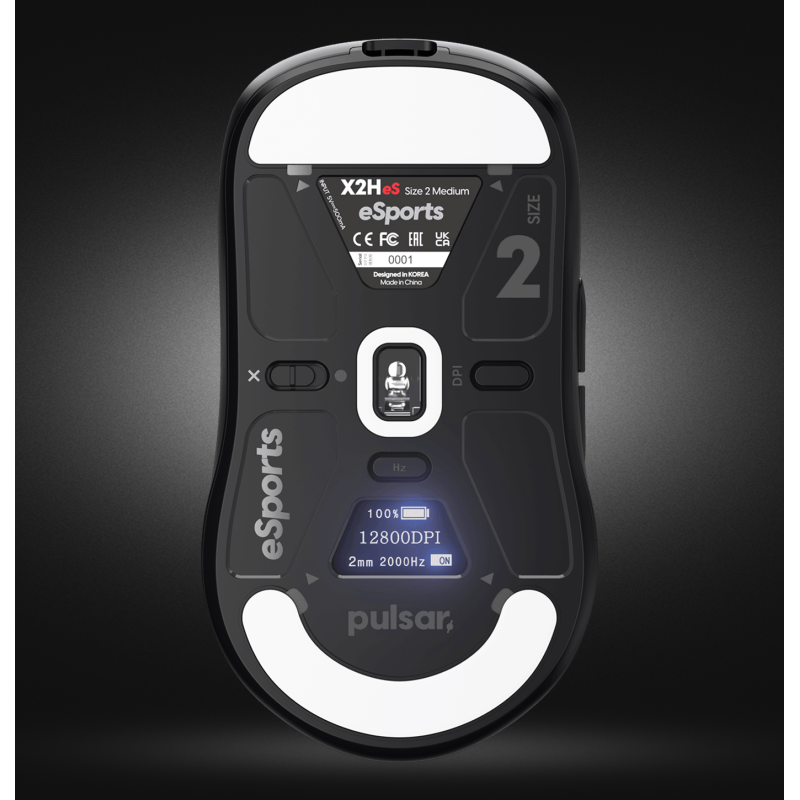 Мишка PULSAR X2H v3 eS Size2 8K Black (PX2H3ES21)