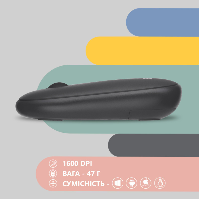 Мишь 2E MF300 Silent WL BT Graphite Black (2E-MF300WBK)