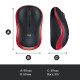 Миша Logitech M185 Wireless Mouse Red (910-002237)