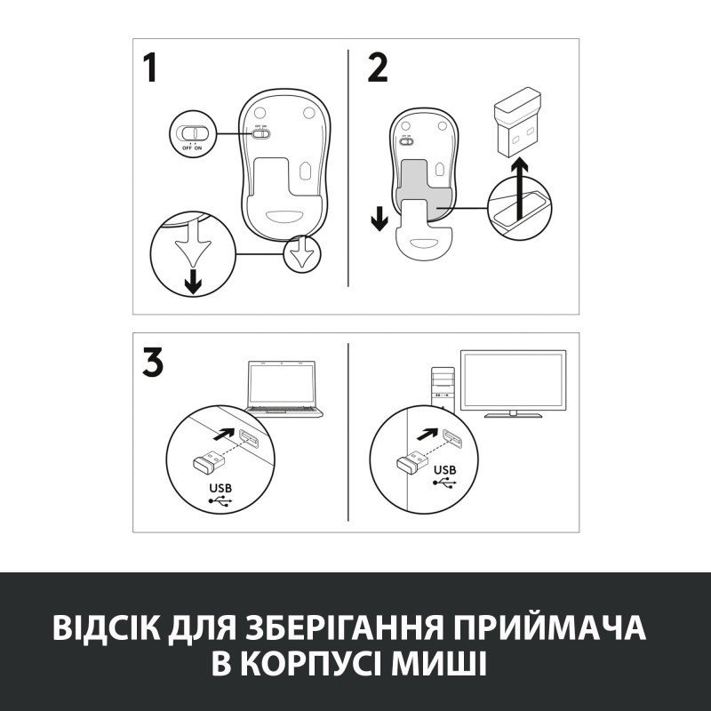 Миша Logitech M185 Wireless Mouse Red (910-002237)