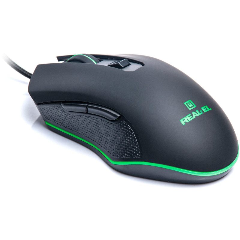 Мишка REAL-EL RM-550 Black (EL123200027)