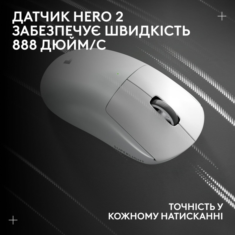 Мишка LOGITECH G Pro X Superlight 2 Lightspeed White (910-006638)