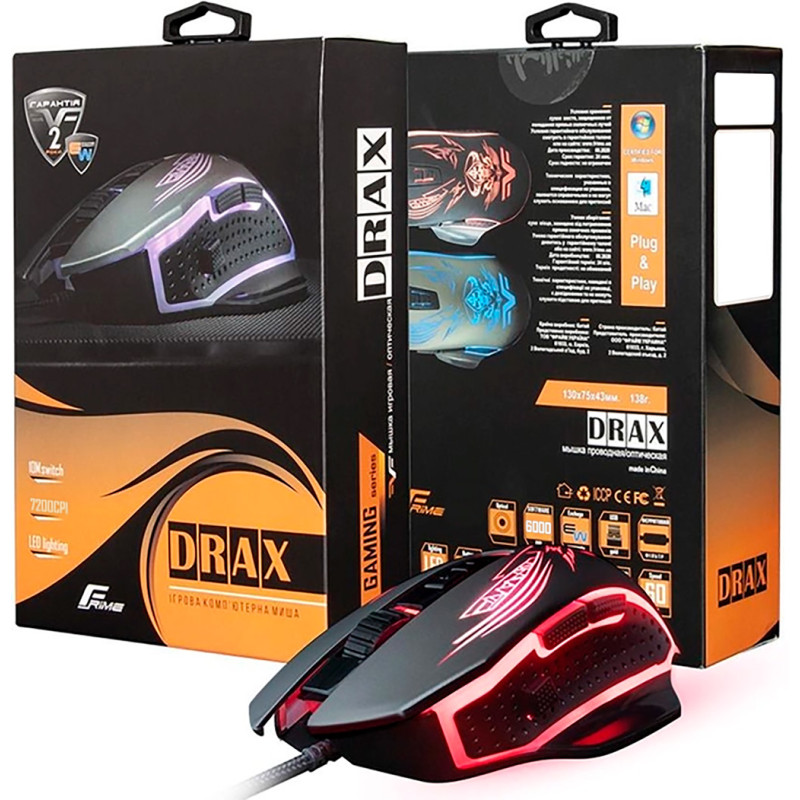 Миша Frime Drax USB Black (FMC1850)