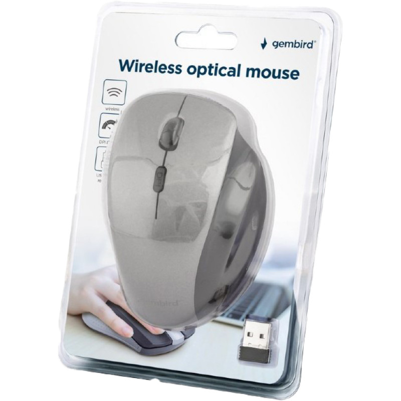 Миша GEMBIRD MUSW-6B-02-BG Black/Grey USB