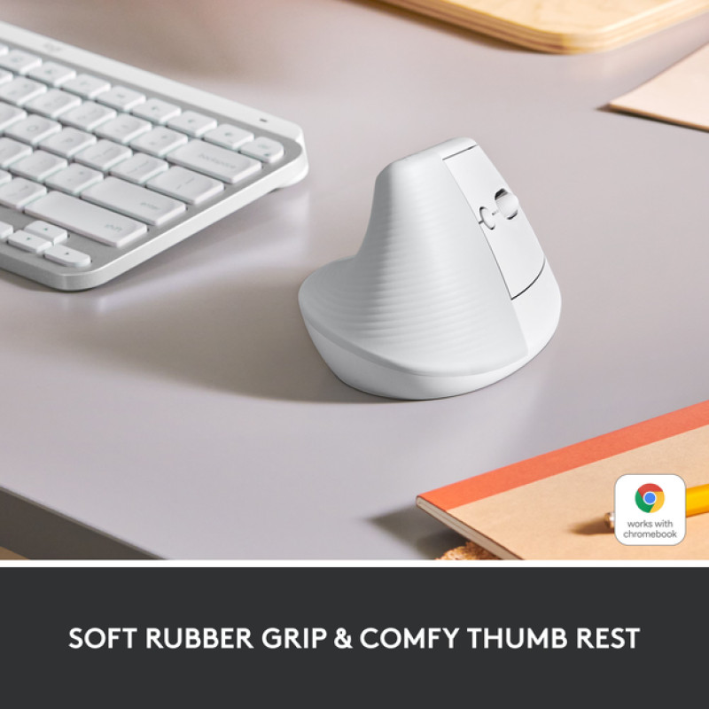Мишка Logitech Lift Vertical Ergonomic (910-006475) Біла